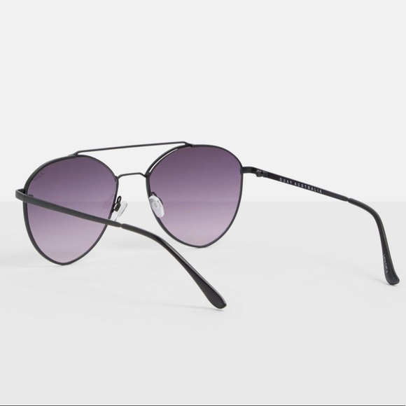 LAST 1 Quay Aviator Sunglasses Blk/Pink Rainbow - Picture 4 of 6